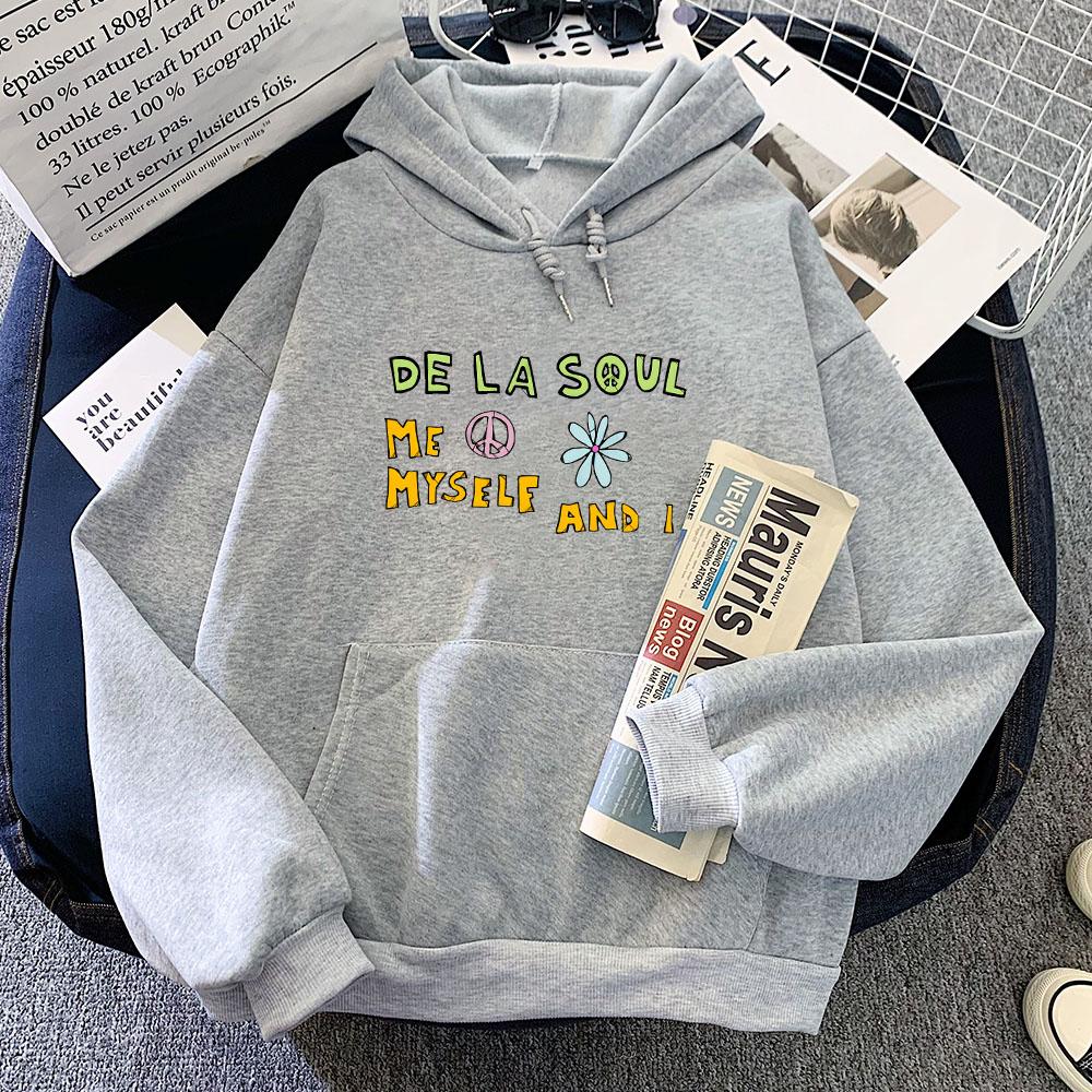 De La Soul Musical Note Comfortable Hoodies Female Harajuku Originality Sweatshirts Winter Warm Long-sleeved Hoody