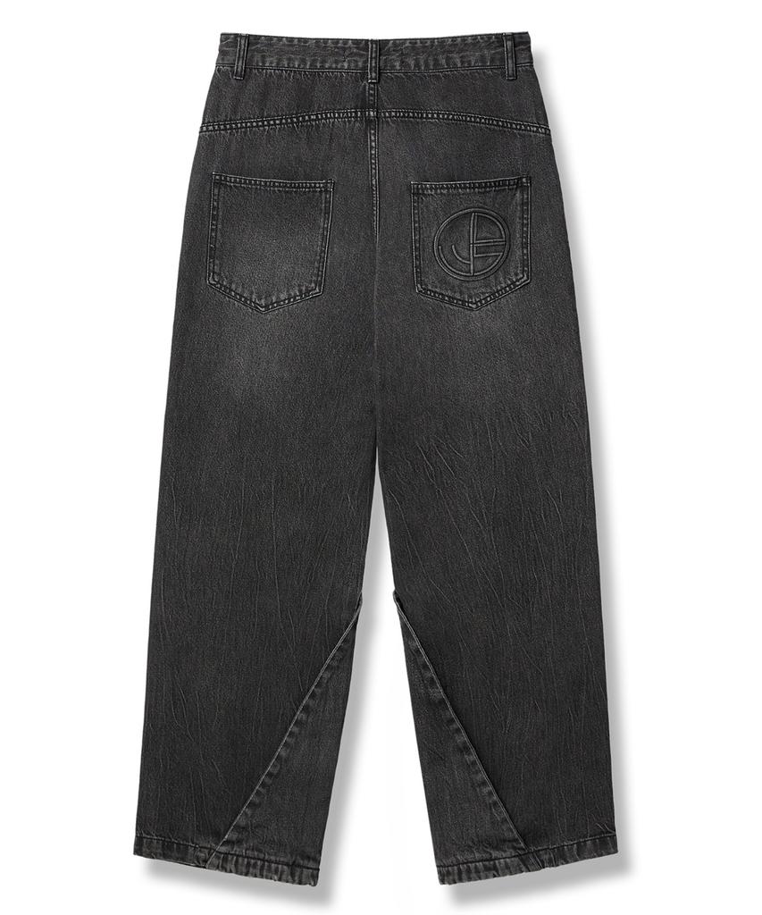 IDWS Side Flash Denim Parasuit Pants Black
