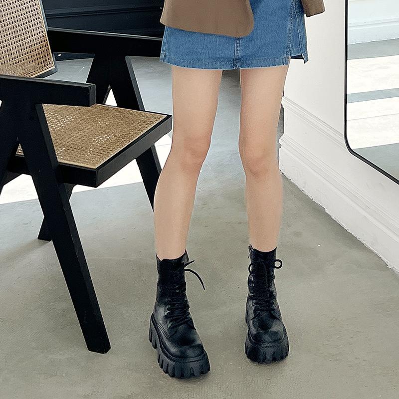 

White Boots Women s Short Boots Knight Women s Mary Jane Small Leather Shoes Platform Martin Boots Women s Boots 35