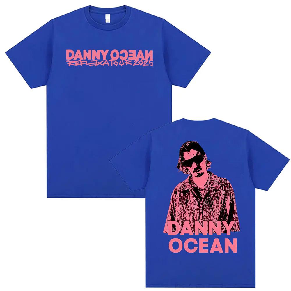 Rapper Danny Ocean Reflexa Tour Graphic T Shirts Mens Clothing Summer High Street Tshirts Male 100 Cotton Oversized Tshirt