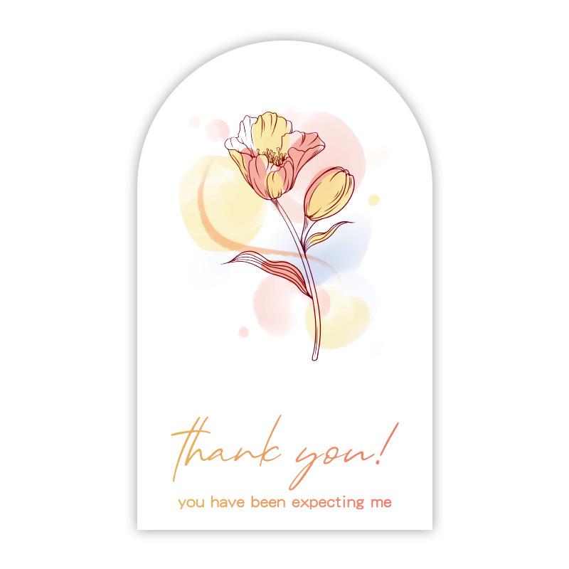In-Stock Rectangular Thank You Stickers for Airplane Box Sealing, Gift Box Packaging, Decorative Coated Paper, Self-Adhesive.