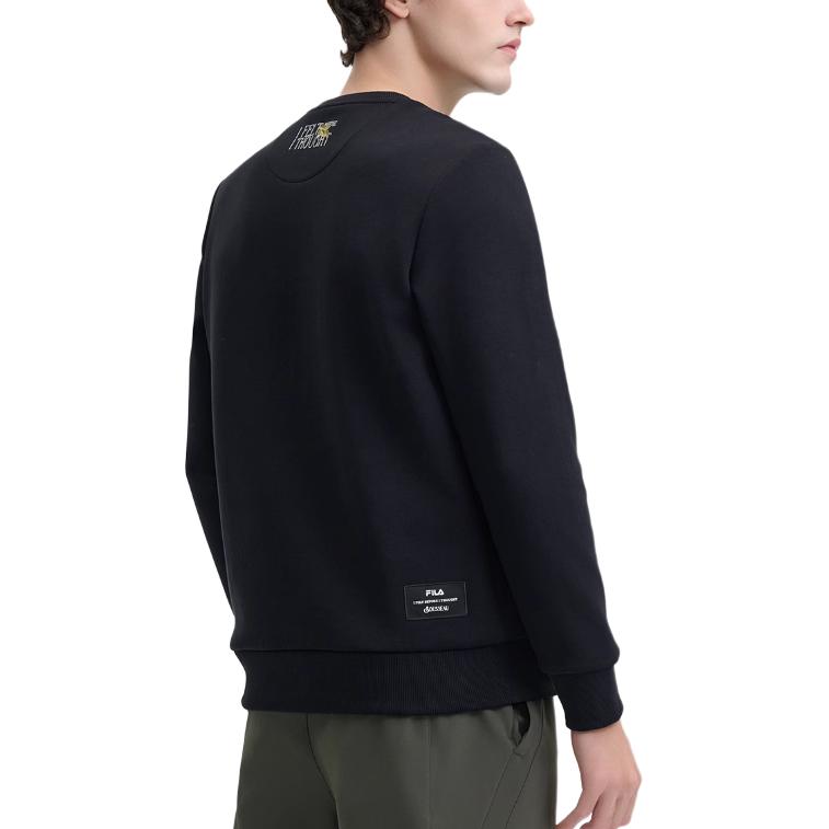 Fila X Rousseau Heritage Series Fashion Comfortable Crew Neck Pullover Long Sleeve Sweatshirt Men Sweatshirt Black F11M448212F-BK