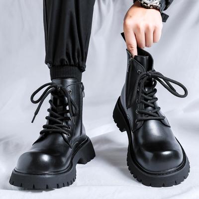 Markowe Męskie Buty High Top Skórzane Modne Buty Outdoorowe Dla Mężczyzn Gorąca Sprzedaż Klasyczne Męskie Buty Ślubne Gruba Podeszwa Obuwie Casualowe