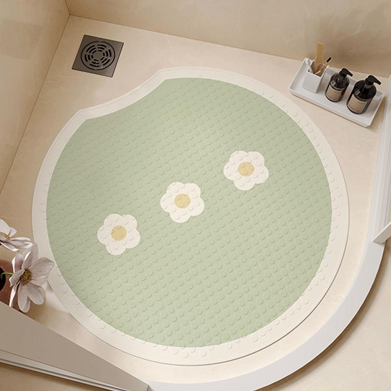 Bathroom Anti-slip Floor Mat Shower Room Round Children's Bathing Anti-fall Foot Mat Bathroom Massage Suction Cup Mat