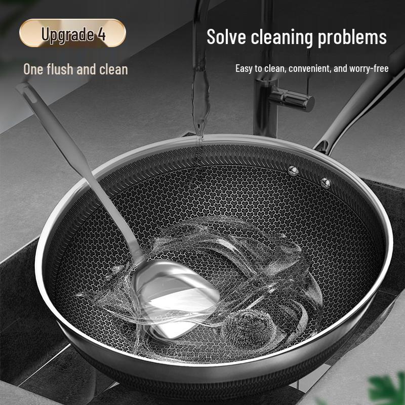 Kangbach 316L Stainless Steel Honeycomb Non-Stick Wok