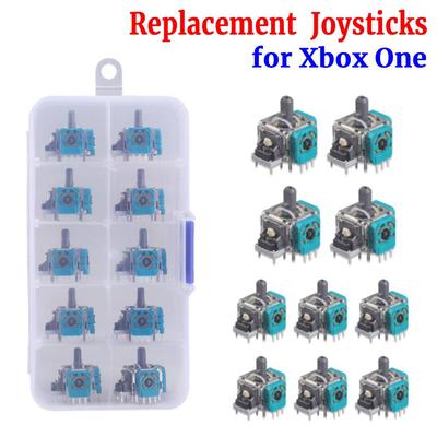 10pcs Replacement 3D Analog Joystick ThumbStick Repair Parts Accessory Analog 3D Joysticks Replacement for Xbox One Controller