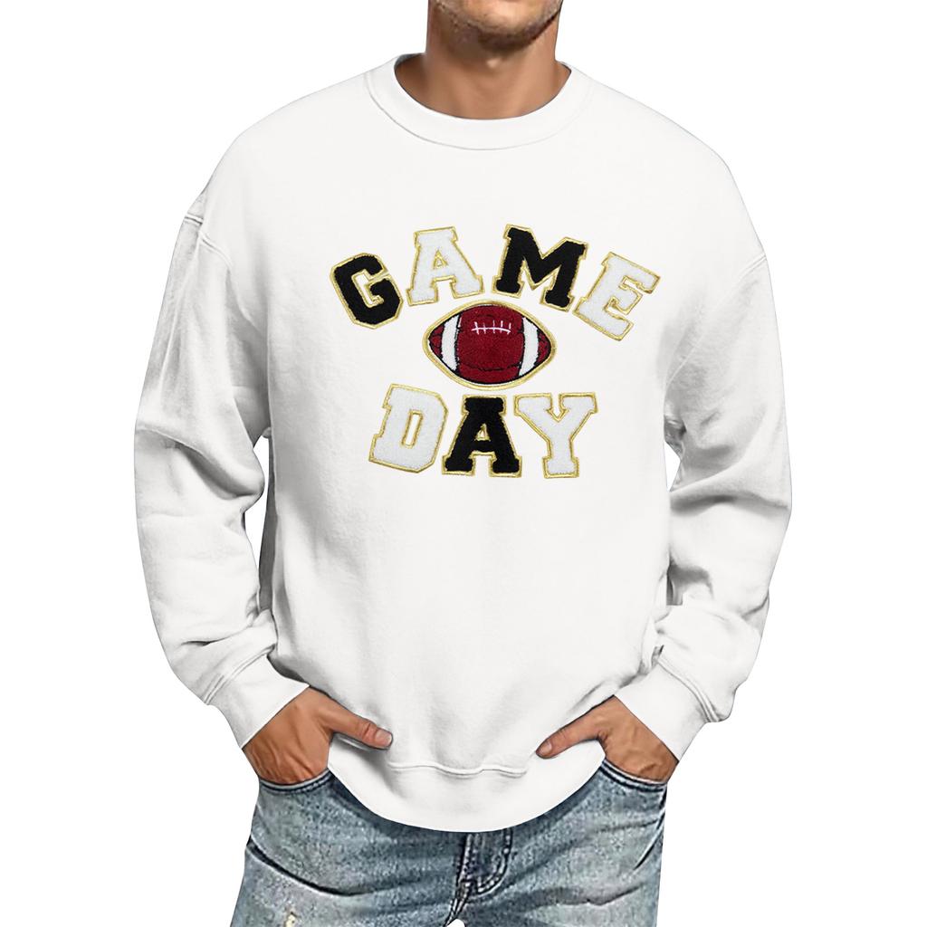 Men's Oversized Long Sleeve Crewneck Sweatshirt Casual Loose