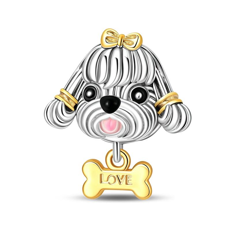 New 925 Silver Lucky Zoo Cat Dog Rabbit Fox Charms Bead For Women Fit Bracelet DIY Birthday Party Jewelry Gift