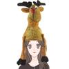 Cartoon Plush Elk Hat Ornaments Christmas Deer Cap Cute Christmas Party Props  Xmas
