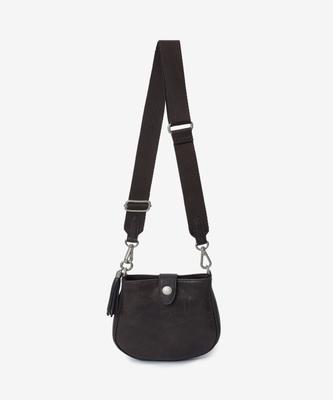 Yale Tassel Leather Round Crossbody Bag_Brown