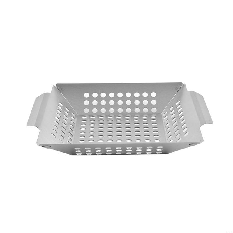 Carbon Steel Material Grilling Pans Household Vegetable Grilling Baskets BBQ Grilling Hole Leaking Plates Grilling Tools X3UC