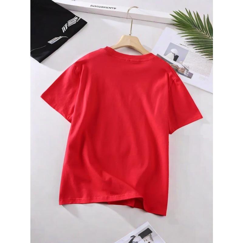 Boys Printed Crewneck Short Sleeve Tee, Comfort Casual Summer Top