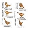 6 Pieces Rustic Metal Bird Decorations Outdoor Metal Bird Wall Crafts Metal Bird Craft Sculpture Ornaments For Garden Yard