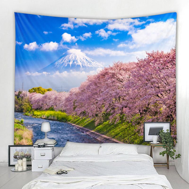 Natural Wall Tapestry Mandala Garden Landscape Bohemian Room Decoration Psychedelic Tapiz Hippie Bedroom Cloth Carpet 8 Sizes