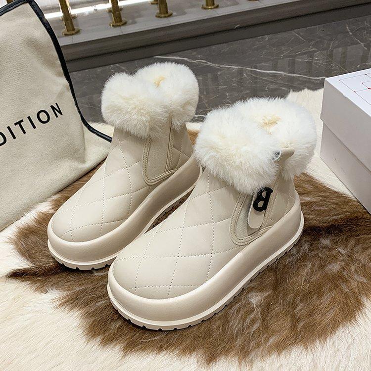 

Зимняя мода с мягкими короткими ботинками Зимние ботинки для женщин 40 бежевый