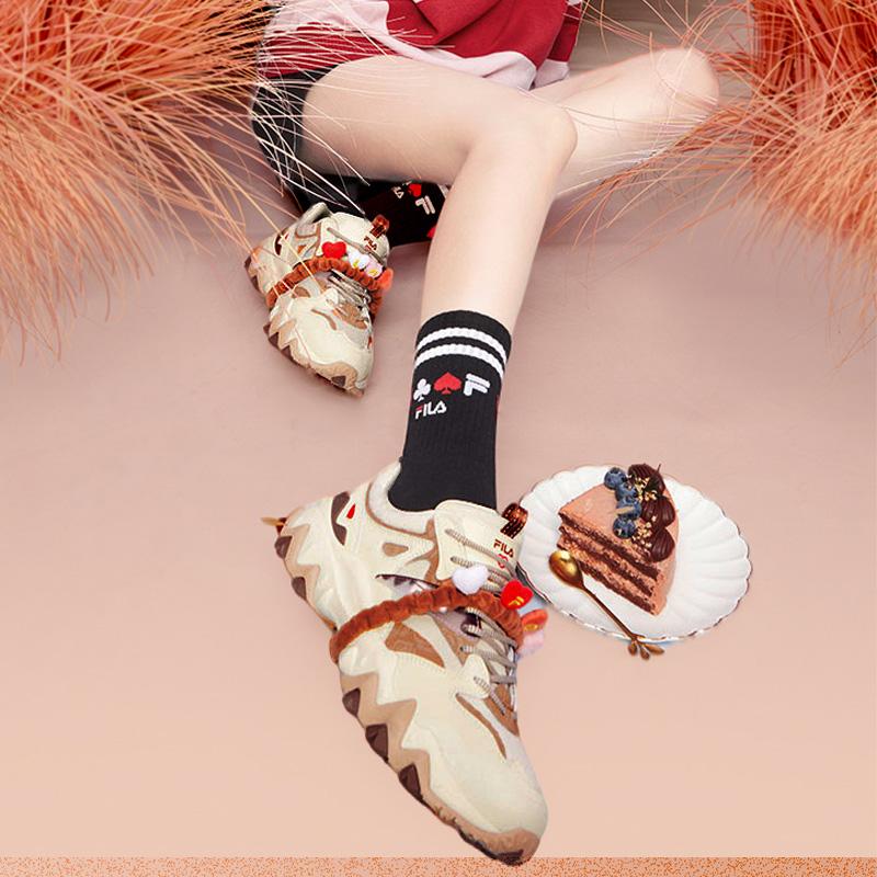 New FILA Oakmont 2 Tiramisu Slip-Resistant Abrasion-Resistant Lightweight Low-Top Chunky Sneakers Men's Cloud Brown F12M212141FCR