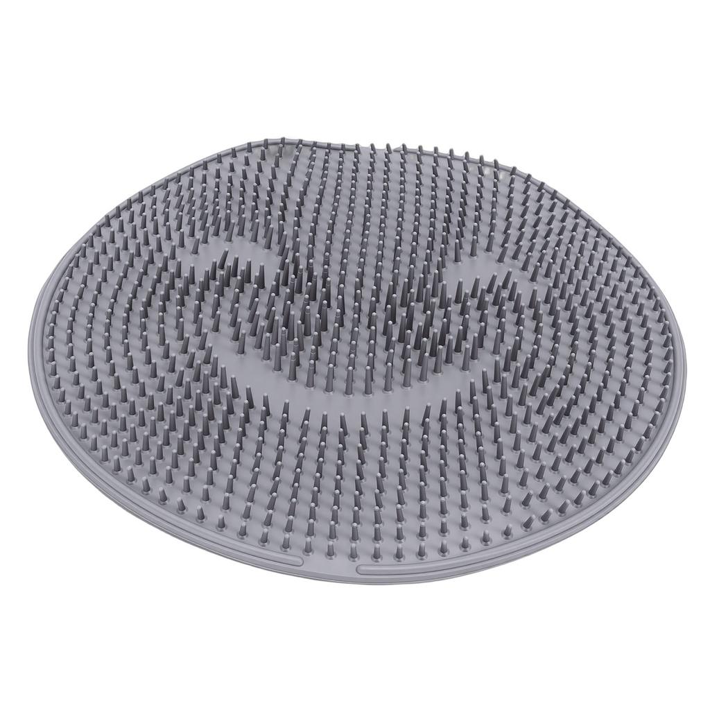 Foot Brush Massage Mat Non Slip Shower Foot Scrubber Cleaning Exfoliating Mat with Suction Cup Gray