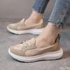 Large Size Lazy Women's Shoes Light Casual Flats Round Toe Lace Up Women's Singles Shoes Comfortable Breathable Flat Zapatos