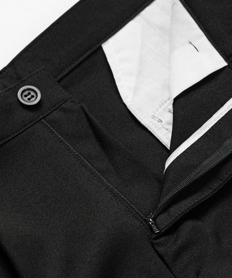 Seuteulaikeu Elegant Two-Pleated Trousers (Black)