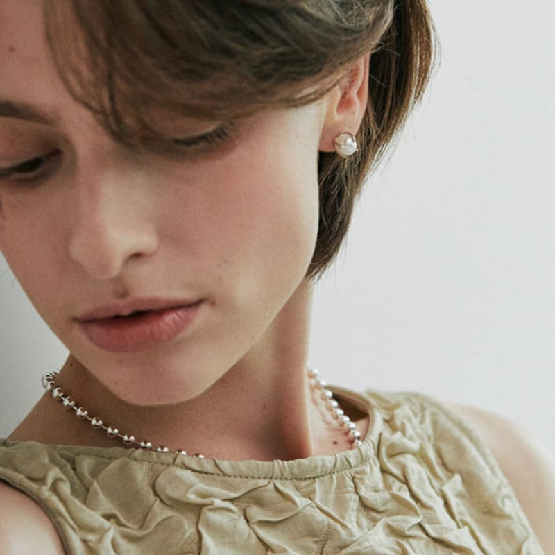 Verte [925 Silver] Deux.silver.225 / Ecrin Pearl Earring (8mm)