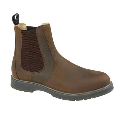 Unisex Adult Waxy Leather Chelsea Boots