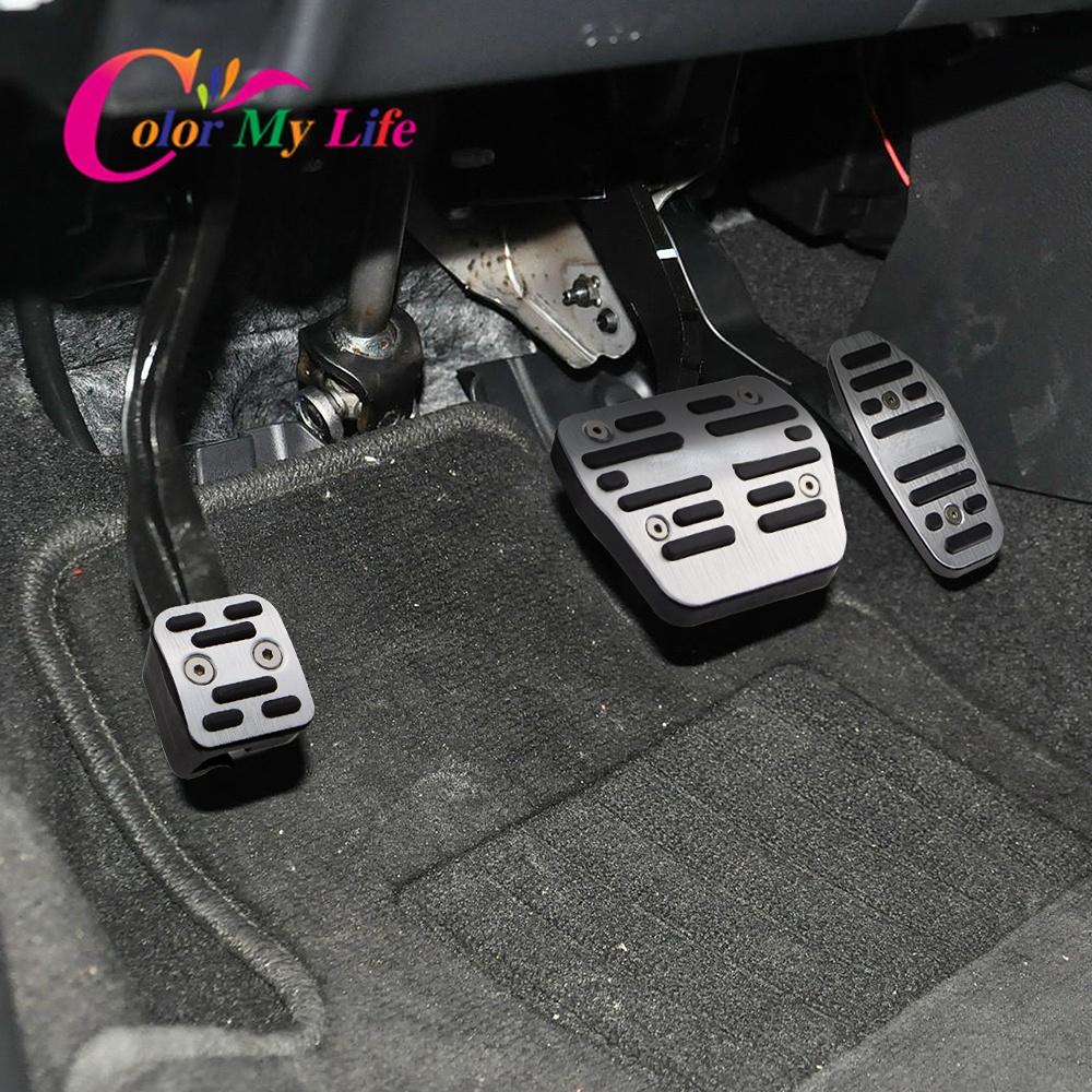 Color My Life Car Pedals for Nissan X-trail T32 2014 - 2022 Gas Brake Dead Pedal Protection Pad Cover for Xtrail
