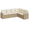 VidaXL Salon de jardin avec coussins 6 pcs beige résine tressée 3251345