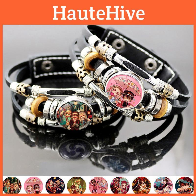 Trendy Vintage Punk Hanako-kun Anime Bracelet Multi-layer Glass Beaded Jewelry