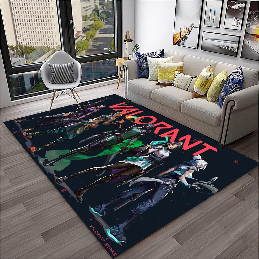 VALORANT Game Gamer Cartoon 3D Carpet Rug for Home Living Room Bedroom Sofa Doormat Decor,kids Play Area Rug Non-slip Floor Mat