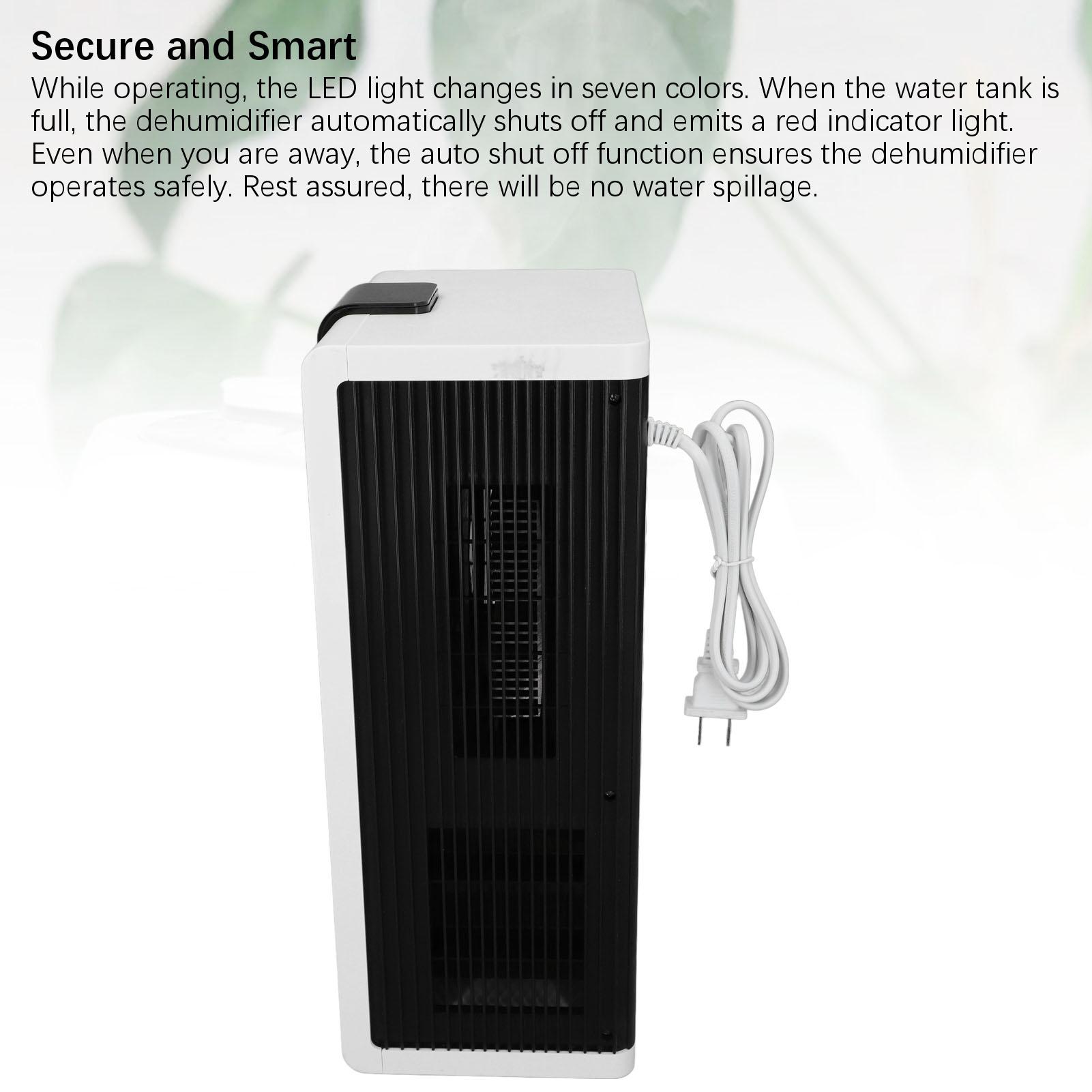 

Механический осушитель с резервуаром 95 унций, LED и автоматическим отключением, осушитель с двойным конденсатором 850 кв. футов