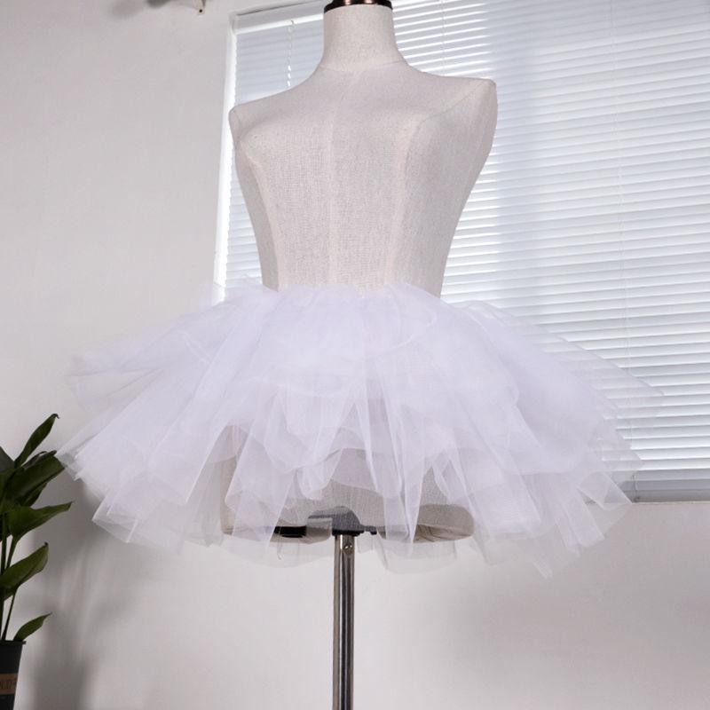 Petticoat Lolita: 28cm Puff Skirt, Boneless Support, 6-Layer Tulle, Halloween Cosplay Costume, Wearable as Outerwear.