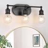 Bathroom Light Fixtures, 3-light Black Vanity Light,globe Not Includedvintage Wall Sconce Lighting, Modern Wall Light Vanity Lights,