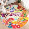 Winx Club Round Area Rug,Carpet Rug for Living Room Bedroom Sofa Playroom Decor,Non-slip Floor Mat