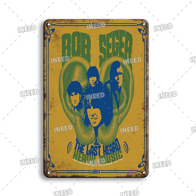 Rock N Roll Metal Poster, Tin Sign, Vintage Johnny Cash, Retro Plaque, Pub, Bar, Man Cave, Home Decoration Plates