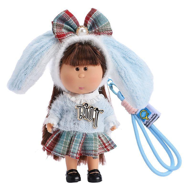 Mini Potato Doll Diy Dress Up Doll With Hanging Rope Girl Bag Pendant Keychain Home Decoration Pendant  Gifts Car Pendant