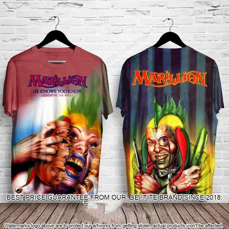 

Рок гурт Marillion 3D принт футболка чоловіча жіноча мода повсякденна футболка з коротким рукавом дитячі топи футболки хлопчача футболка хіп-хоп одяг L