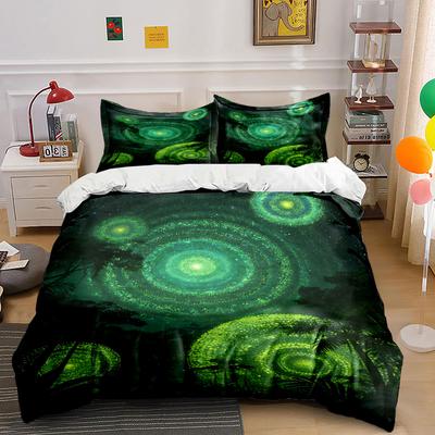 Glowing Green Spiral Galaxies. Bedding Sets Duvet Cover Sets Duvet Covers Pillowcases(1 * Duvet Cover 2 * Pillowcases Without Duvet Insert)