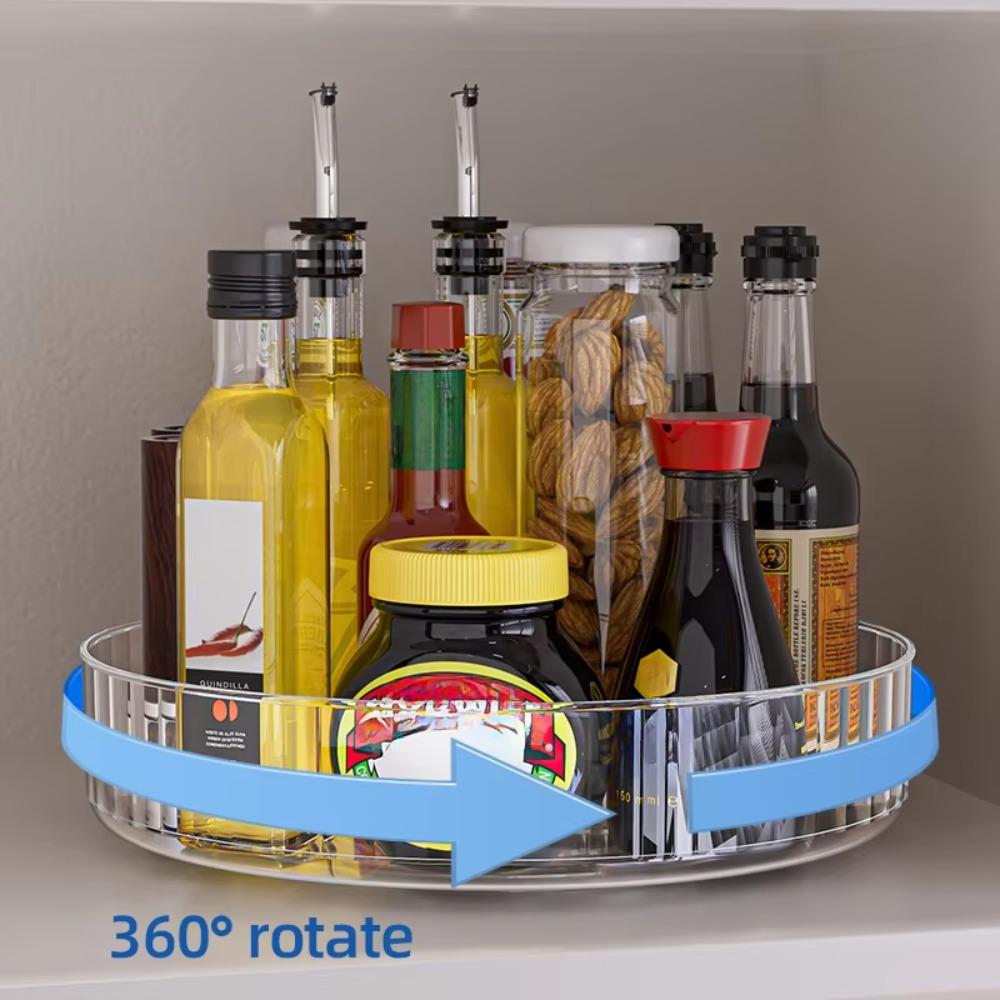 Drehteller 360 Grad Gewürz-Drehteller Große Kapazität Gewürzregal Kosmetik