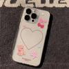 Stars Love Heart Bear Transparent Case for Apple 14/15, 16, 17/17 Pro Max, XS/XR