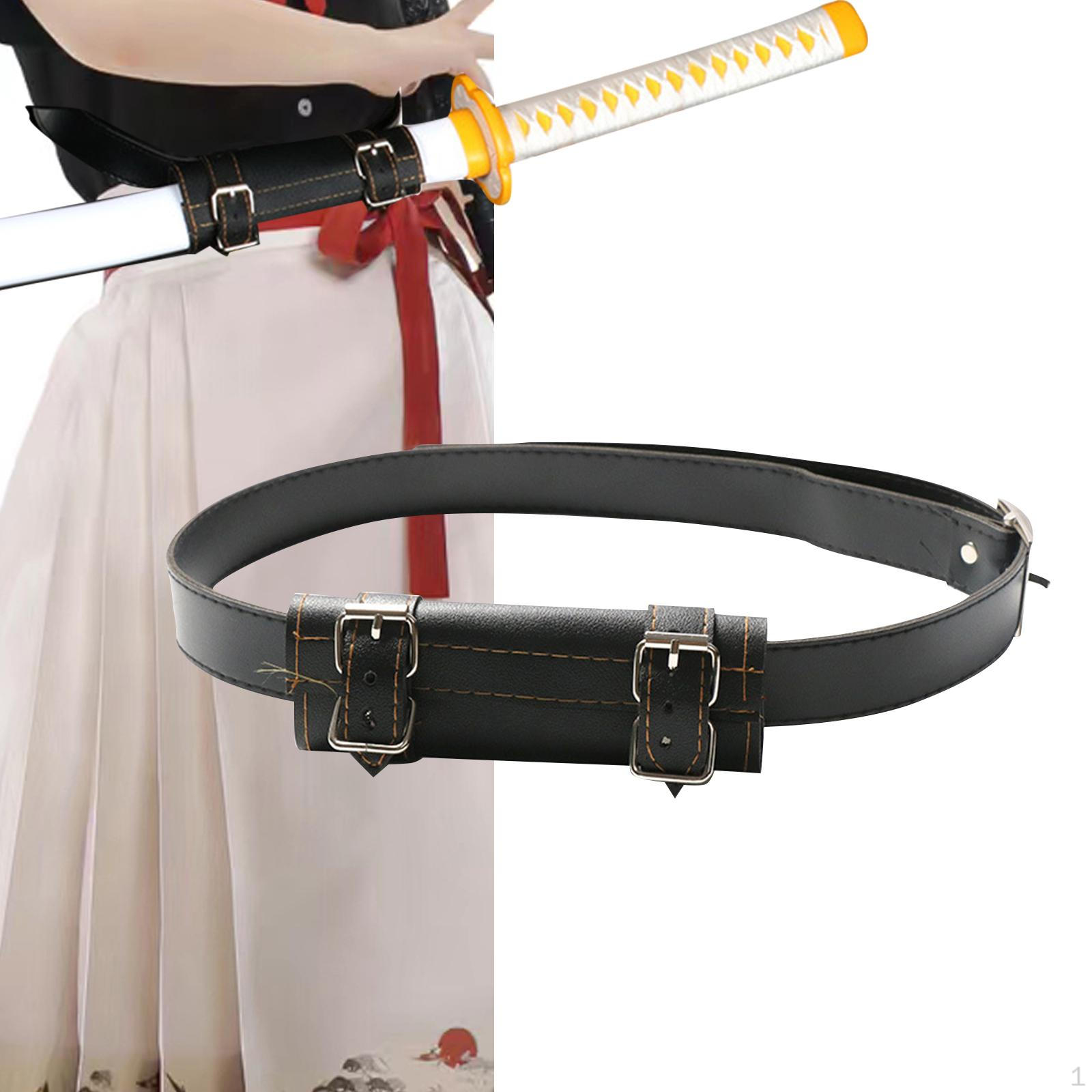 

Пояс на талії. Портативний пояс із пряжкою з штучної шкіри для ролей на Хелловін чорний