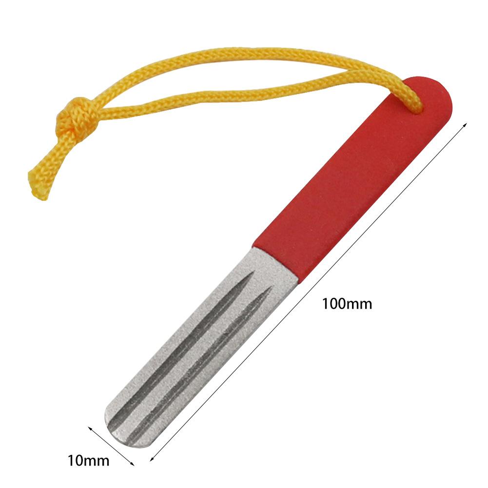 Portable Diamond Knife Sharpener Whetstone Outdoor Fishing Hook File Grindstone