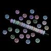100pcs/lot 2x4mm Ice Seed Gradient Glass Beads Round Beads Colorful Uniform Rice Shape for DIY Handmade Jewelry Bracelet Making