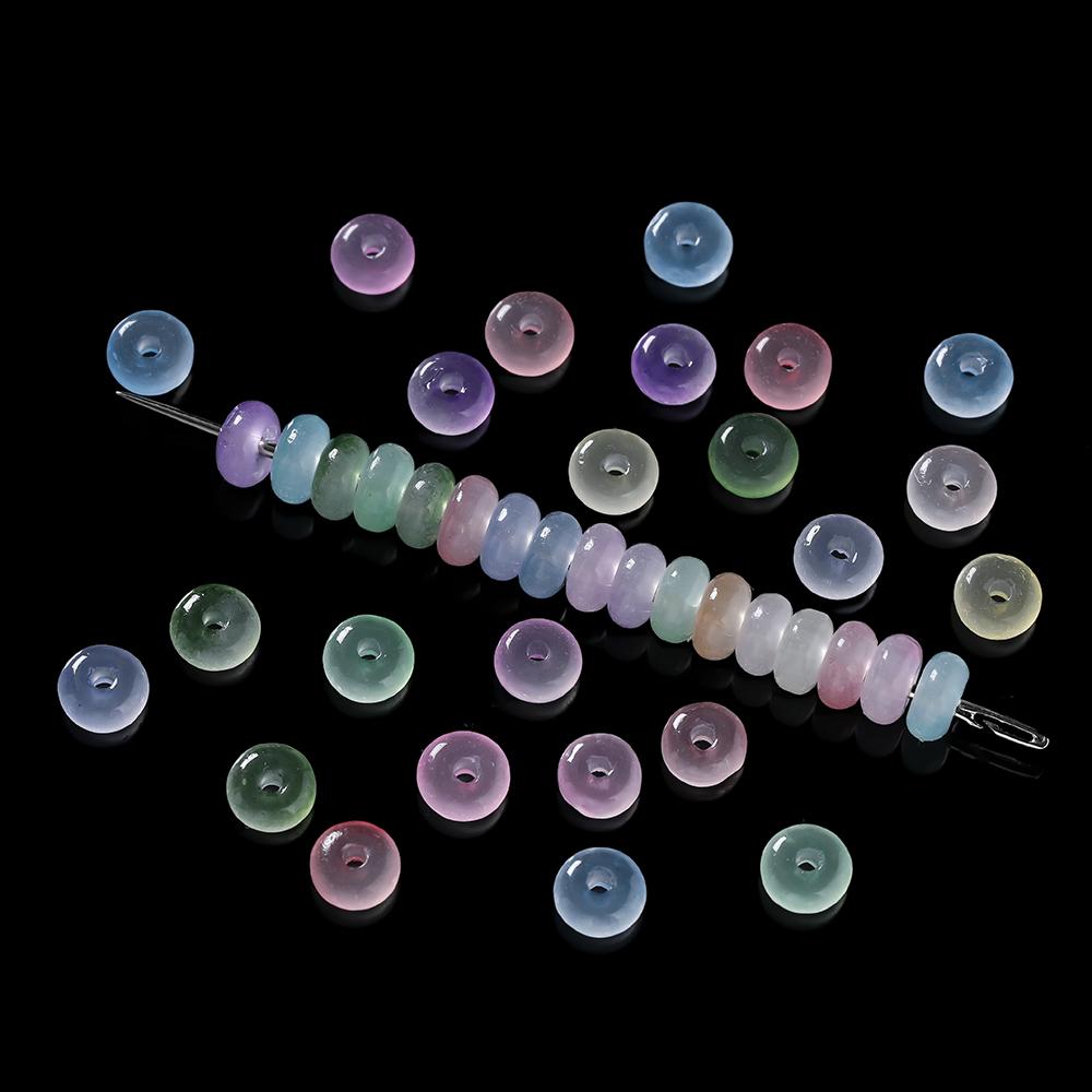 100pcs/lot 2x4mm Ice Seed Gradient Glass Beads Round Beads Colorful Uniform Rice Shape for DIY Handmade Jewelry Bracelet Making