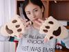 Women Winter Wrist Arm Warmer Knitted Keyboard Long Fingerless Gloves Mitten
