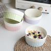 Nordic Style Ceramic Dessert & Cereal Bowl - Cute Yogurt, Fruit, Breakfast, or Steamed Egg Bowl for Home