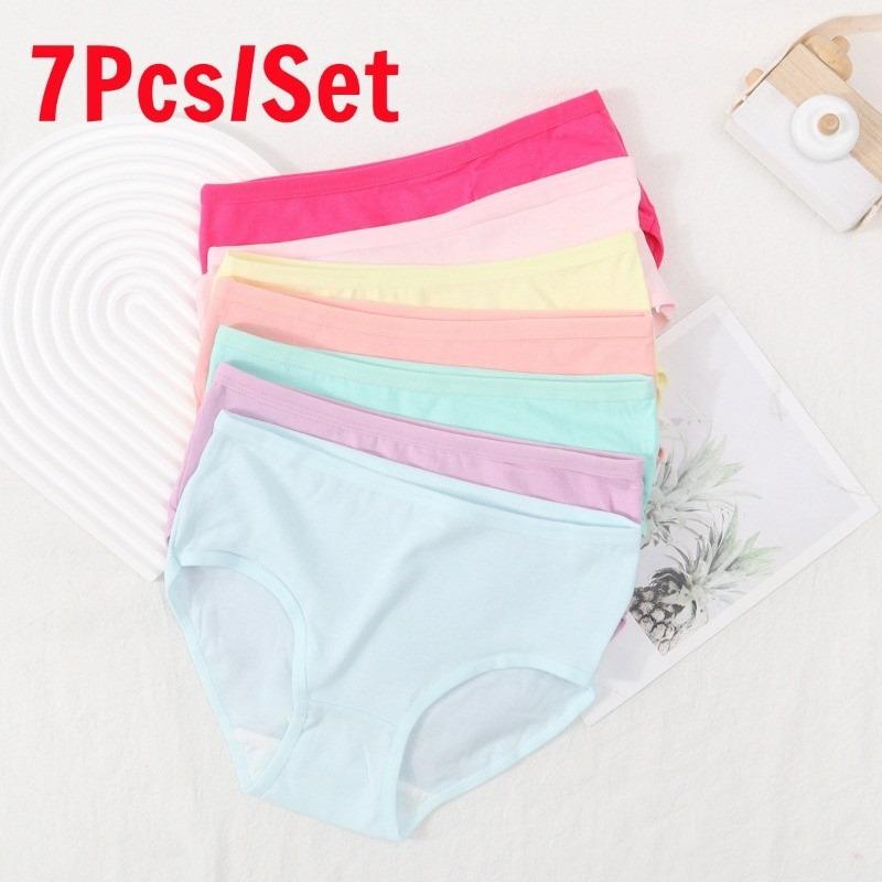 

7 шт. Детские трусики из хлопка, дышащее нижнее белье для студентов и детей XL разноцветный
