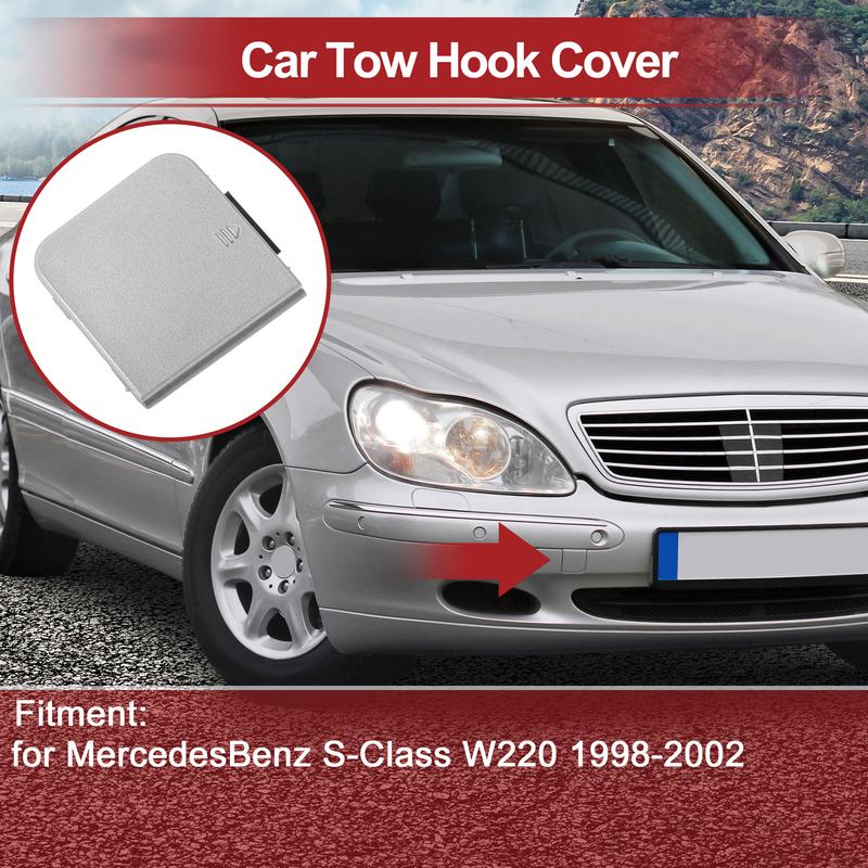 X Autohaux Car Tow Hook Cover Cap for MercedesBenz S-Class W220 No.2208850323 Silver Tone