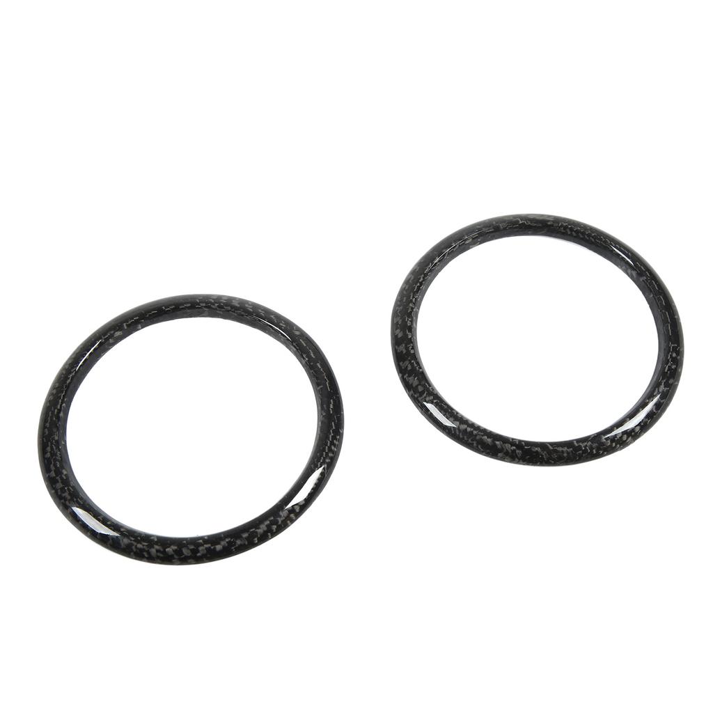 2pcs Car AC Outlet Ring Carbon Fiber Air Conditioning Vent Trim Replacement for Subaru BRZ