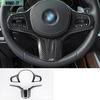 4X For BMW X3 X4 X3M X4M iX3 2020-2023 Carbon Fiber Steering Wheel Button Frame