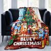 1Pc Bluey'S Festive Friends Blanket Soft And Comfortable Casual Warm Camping Travel Christmas Halloween Gift M92138
